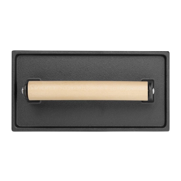 Vogue Cast Iron Steak Weight with Wood Handle