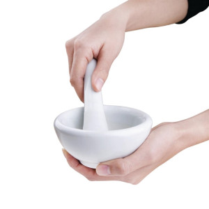 Vogue Porcelain Pestle and Mortar 115mm