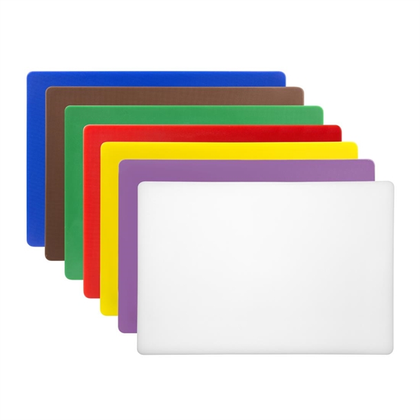 Hygiplas Low Density Chopping Boards 450x300x20mm (7 Pack)