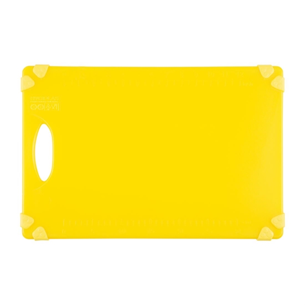 Hygiplas Commercial Grip Chopping Board Yellow - 458x306mm