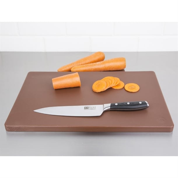 Hygiplas Extra Thick Low Density Chopping Board Brown - 450x300x20mm