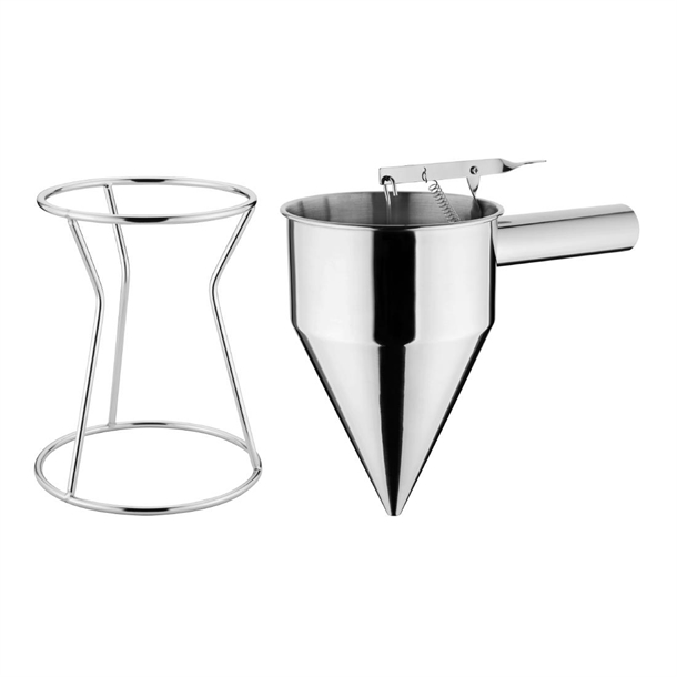 Vogue Stainless Steel Piston Funnel 1.3Ltr