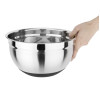 Vogue Stainless Steel Mixing Bowl with Silicone Base 5Ltr