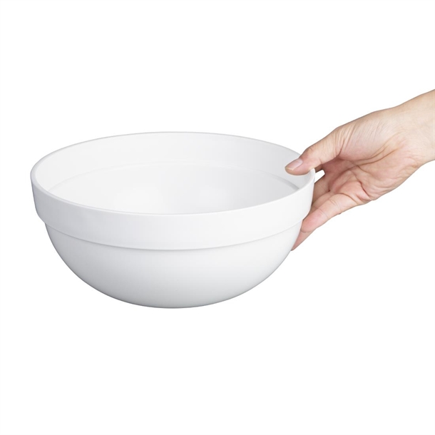 Nisbets Essentials Polypropylene White Mixing Bowl 3Ltr