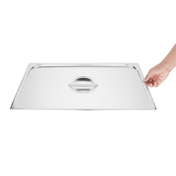 Vogue Stainless Steel 1/1 Gastronorm Pan Lid