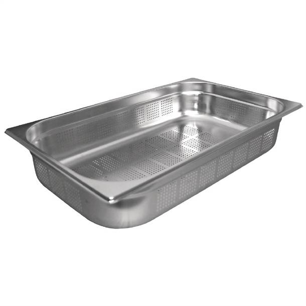 Vogue Perforated Stainless Steel Gastronorm Tray 1/1