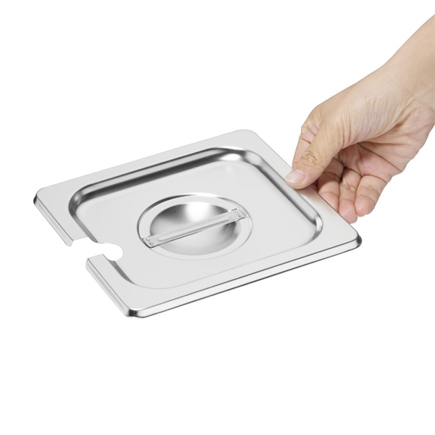 Vogue Notched Lid St/St - GN 1/6