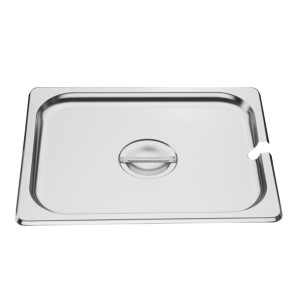 Vogue St/St GN Notched Lid - 1/2