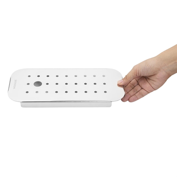 Vogue St/St GN Drainer Tray for GN 1/3
