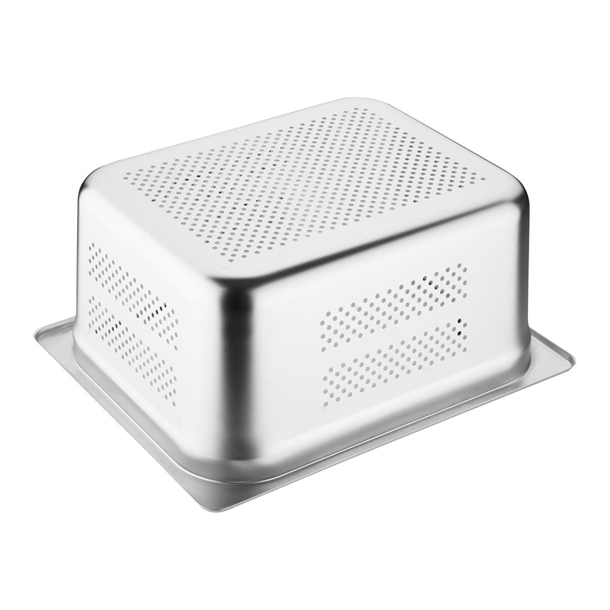 Vogue Stainless Steel Perforated 1/2 Gastronorm Tray 150mm