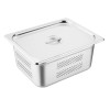 Vogue Stainless Steel Perforated 1/2 Gastronorm Tray 150mm