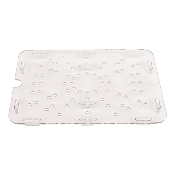 Cambro Polycarbonate Gastronorm Drain Shelf - 1/2 - Clear