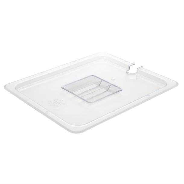 Vogue Clear Polycarbonate 1/2 Gastronorm Lid Notched