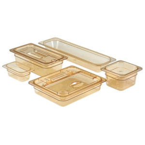 Cambro High Heat Gastronorm Pan - 1/4 100mm - Amber
