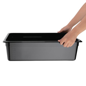 Vogue Black Polycarbonate - GN 1/1 150mm