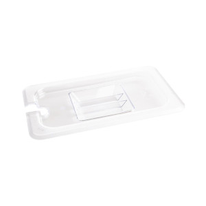 Vogue Clear Polycarbonate 1/4 Gastronorm Lid Notched
