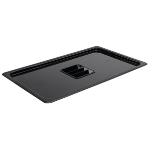 Vogue Black Polycarbonate 1/1 Gastronorm Lid