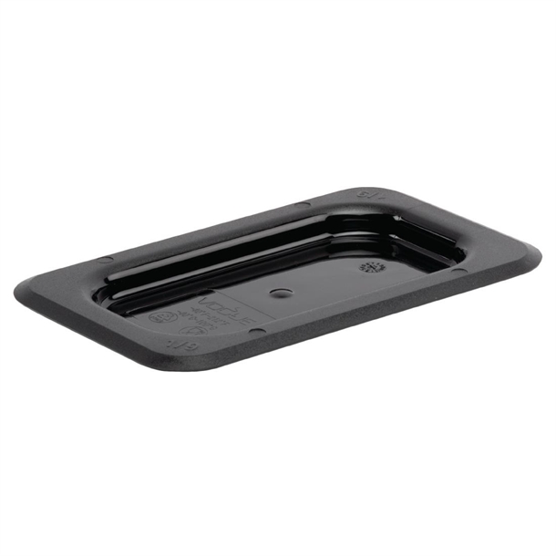 Vogue Black Polycarbonate 1/9 Gastronorm Tray Lid
