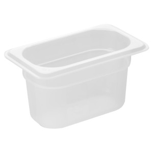 Nisbets Essentials Polypropylene 1/9 GN Container 100mm - 850ml