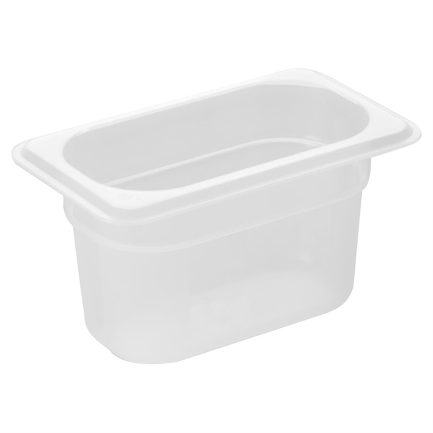 Nisbets Essentials Polypropylene 1/9 GN Container 100mm - 850ml