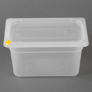 Hygiplas Click PP 1/4 GN Container with Lid & 7 Colour Clips 150mm 3.7Ltr (4 Pack)