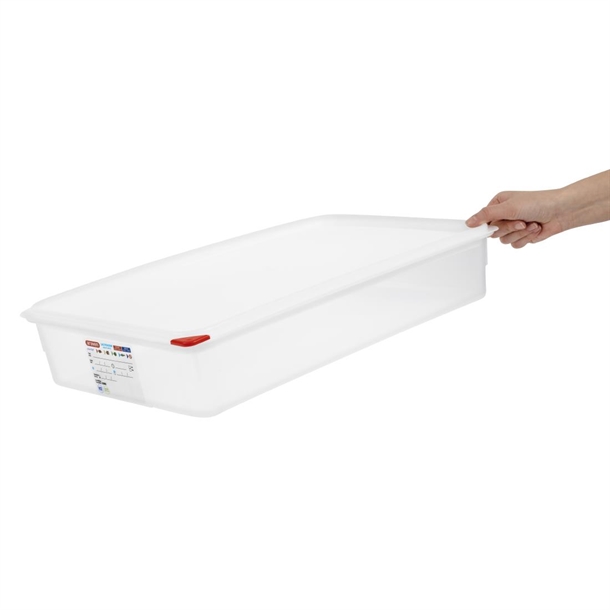 Araven Polypropylene 1/1 Gastronorm Containers With Lids 100mm (4 Pack)