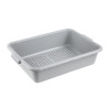 Vogue Plastic Perforated Storage Box Grey