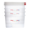Araven Polypropylene 1/1 Gastronorm Containers With Lids 200mm (4 Pack)