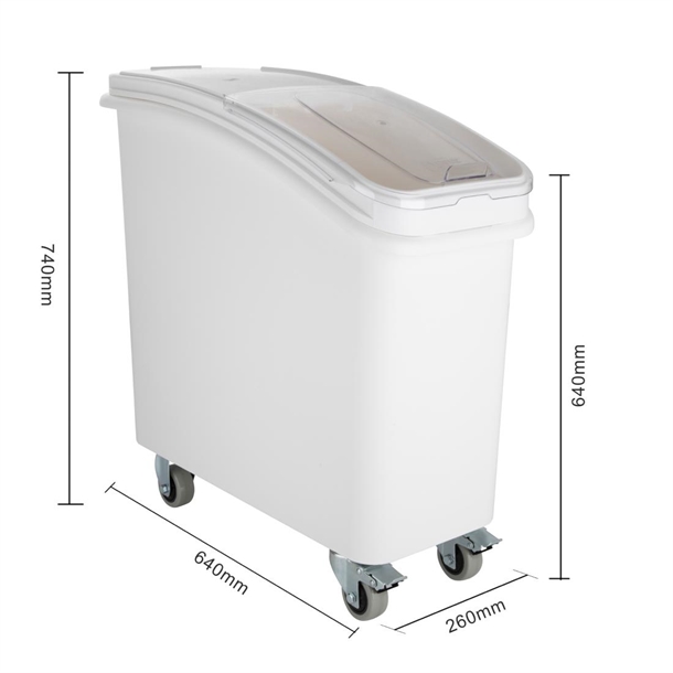 Vogue Ingredient Bin with Scoop 81Ltr