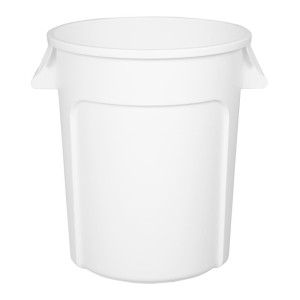 Vogue Polypropylene Round Container Bin White 76Ltr
