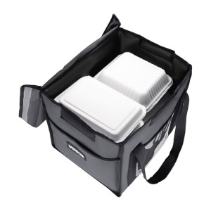 Vogue Insulated Folding Delivery Bag Grey