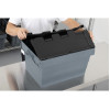 Vogue Plastic Transport Storage Crate with Attached Lid 600x400x320mm