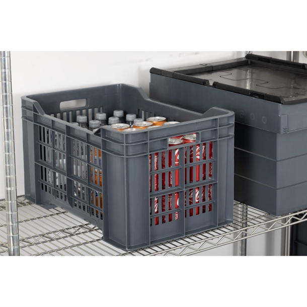 Vogue Perforated Plastic Storage Crate 542x360x290mm