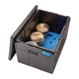 Cambro GOBOX EPP180XLT Top Loading Carrier for disposable dishes and Gelato Pans Black - 64.5Ltr