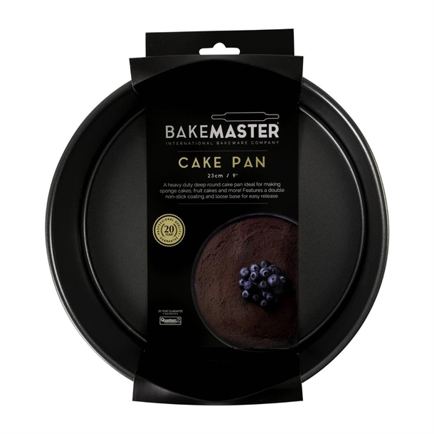 Bakemaster Cake Pan Loose Base Round Deep Non-Stick - 23x8cm