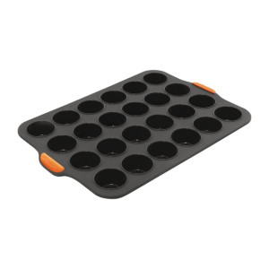 Bakemaster Reinforced Silicone Muffin Pan Mini 24 Cup (45x25mm) Grey - 35.5x24.5cm