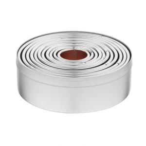 Vogue Round Plain Pastry Cutter Set (11 Pack)