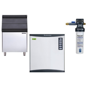 Scotsman 199kg Output Half Dice Ice Maker with 243kg Bin & Water Filter