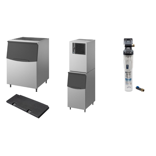 Hoshizaki Cube Ice unit 205kg e24hr with 217kg Bin & Water Filter