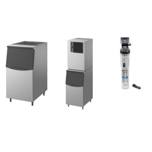 Hoshizaki Cube Ice unit 205kg e24hr with 144kg Bin & Water Filter