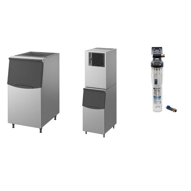 Hoshizaki Cube Ice unit 205kg e24hr with 144kg Bin & Water Filter