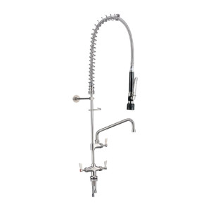 3monkeez Hob Mounted Pre-Rinse Tap with 305mm Pot Filler Black