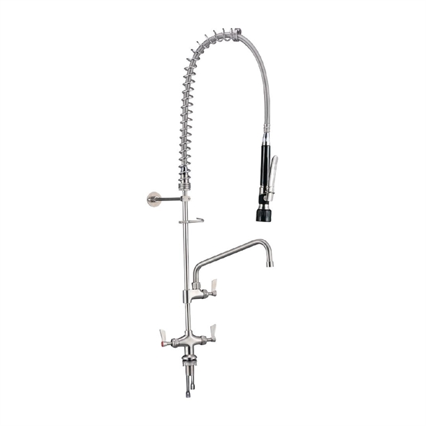 3monkeez Hob Mounted Pre-Rinse Tap with 305mm Pot Filler Black