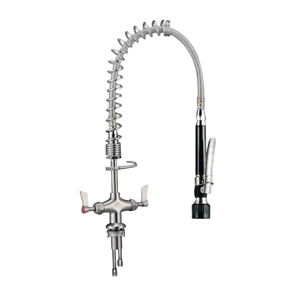 3monkeez Compact Dual Hob Mounted Cafe Pre-rinse unit black handle