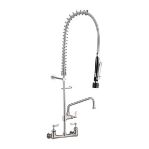 3monkeez Wall Mounted Pre-Rinse Tap with 305mm Pot Filler Black