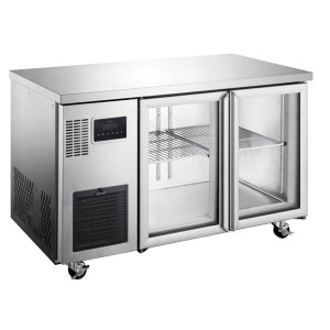 Williams Topaz Two Glass Door Under Counter Refrigerator - 210Ltrs