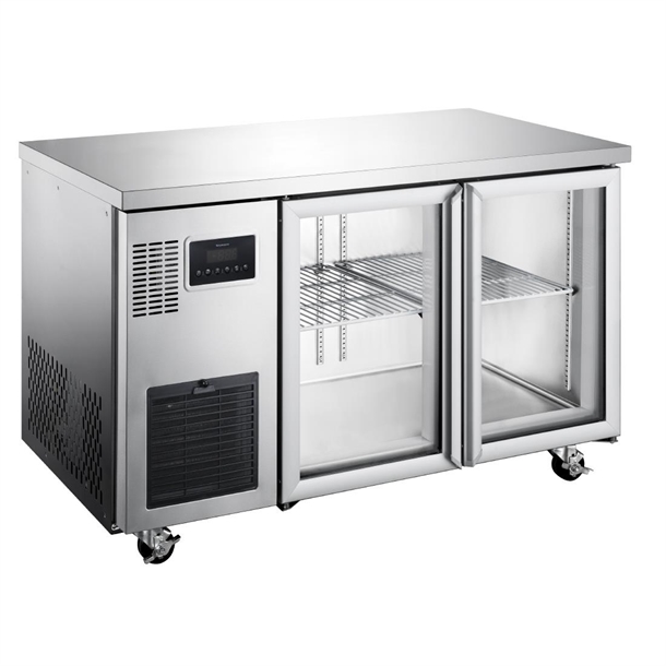 Williams Topaz Two Glass Door Under Counter Refrigerator - 210Ltrs