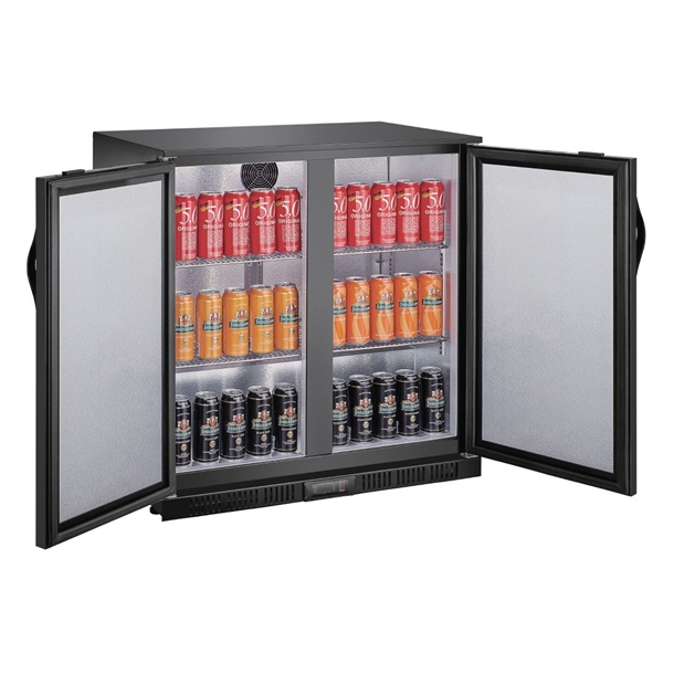 Polar G-series 850mm Double Door Back Bar Cooler Solid Door 198 Ltr