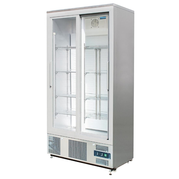 Polar G-Series Upright Back Bar Cooler With Double Sliding Doors 490Ltr
