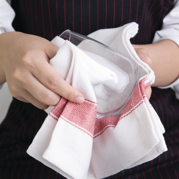 Vogue Heavy Single Tea Towel Red